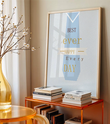 Inspirational message with tie design for special occasions