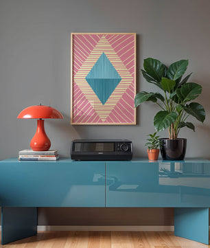 Composition géométrique abstraite avec des couleurs pastel