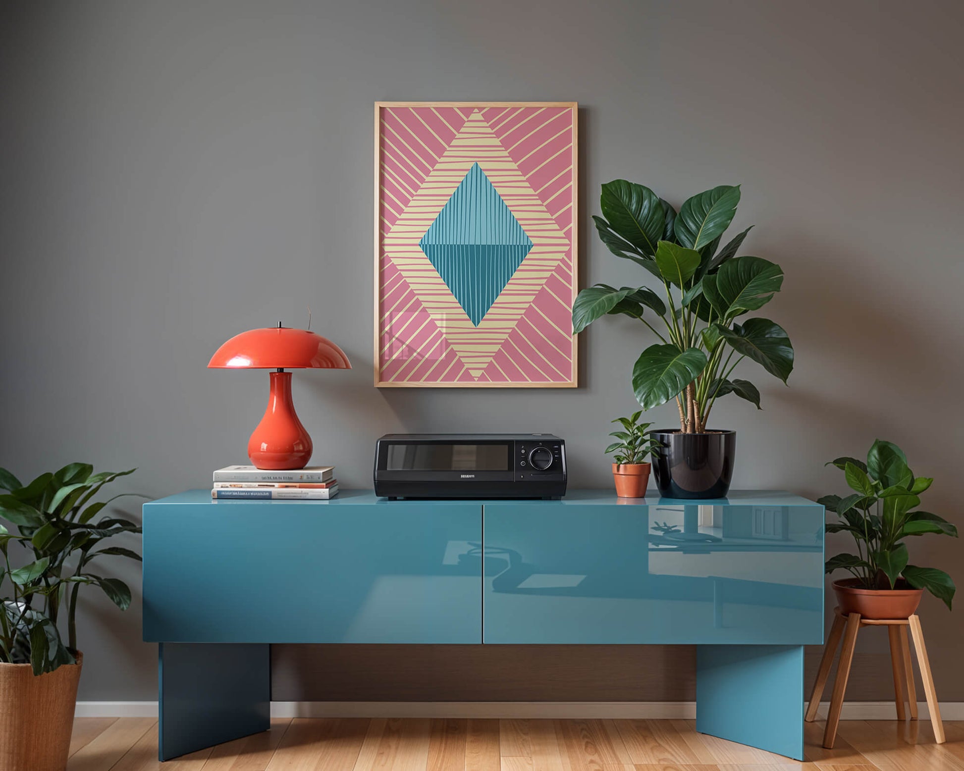Composition géométrique abstraite avec des couleurs pastel