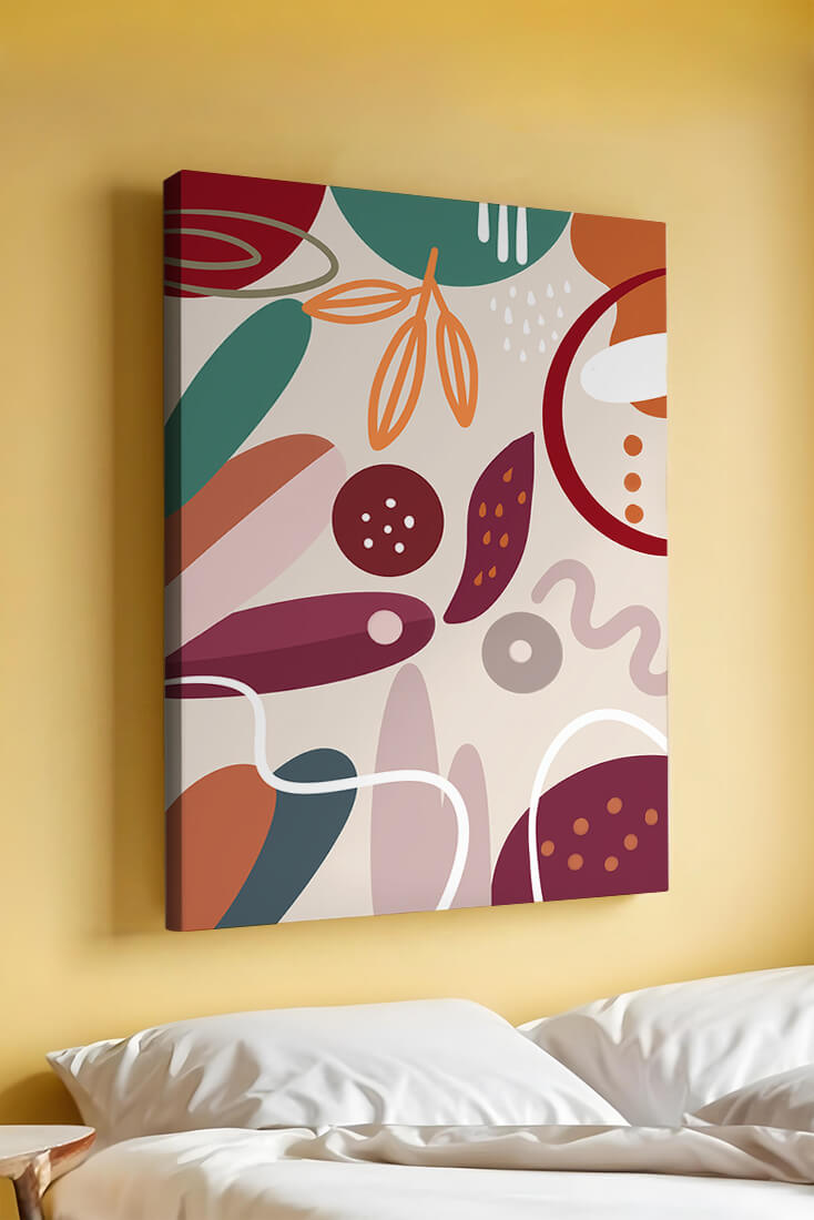 Abstract colorful geometric shapes and patterns