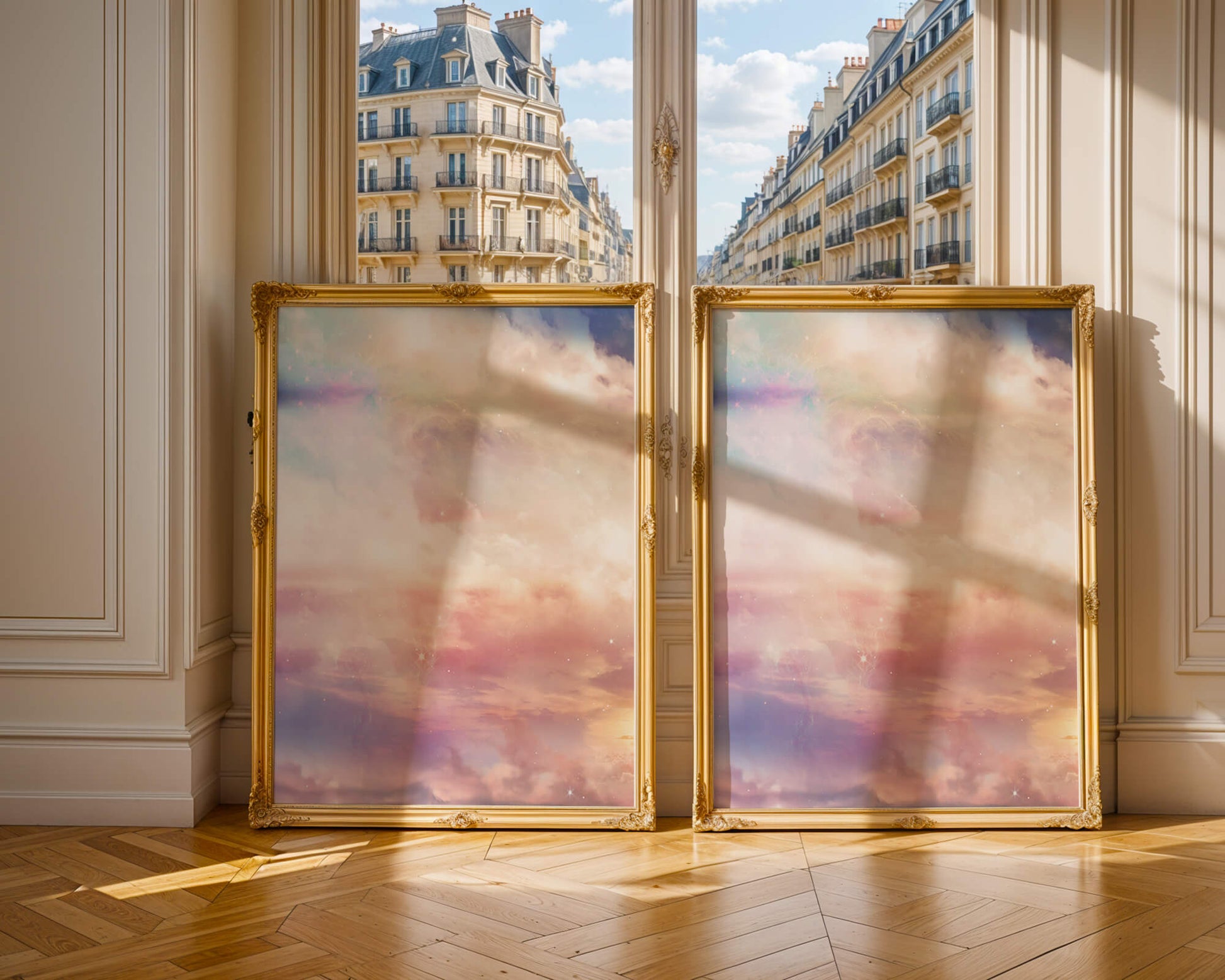 Dreamy Pastel Sky with Soft Clouds and Subtle Glow