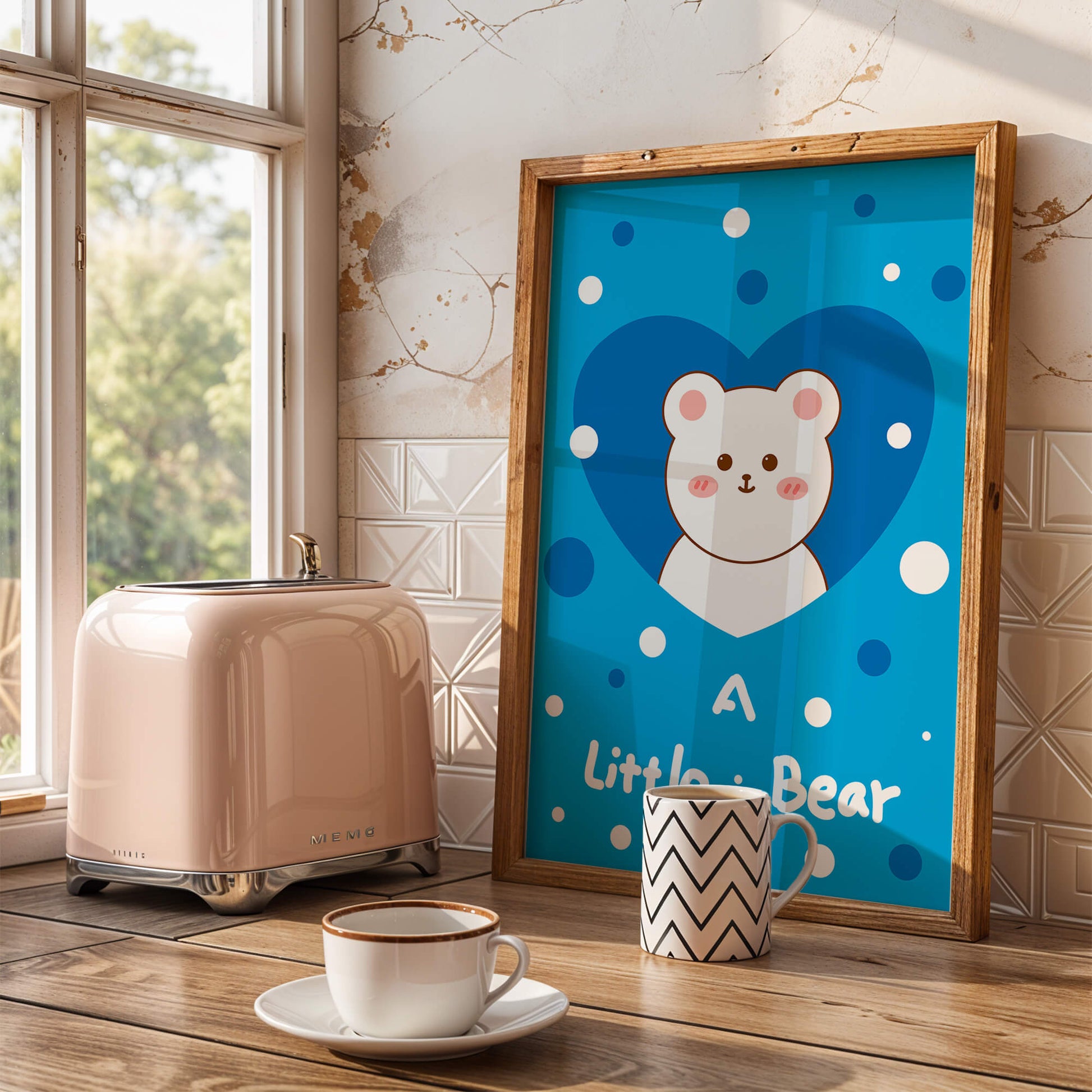 Adorable children's room decor featuring a cute bear design
