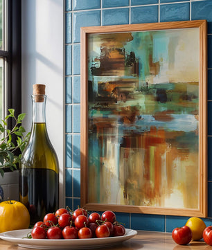 Abstract Colorful Brush Strokes Painting