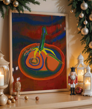 Pintura abstracta con colores vibrantes y un diseño audaz