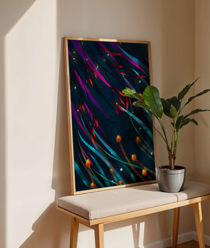 Abstract Underwater Fantasy with Glowing Elements and Vivid Colors