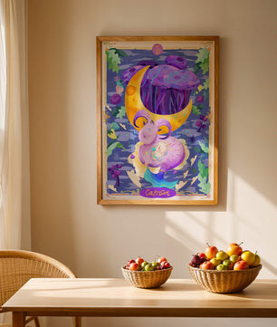 Colorful Capricorn zodiac illustration with fantasy elements