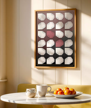 Contemporary Geometric Design with Red and White Sheets