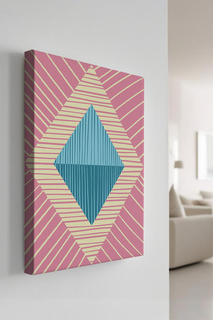 Composition géométrique abstraite avec des couleurs pastel