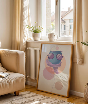 Colorful Balloon with Glasses in Modern Abstract Art - Mi tienda