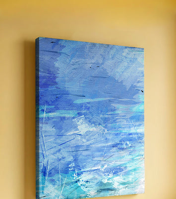 Abstract blue textured watercolor background