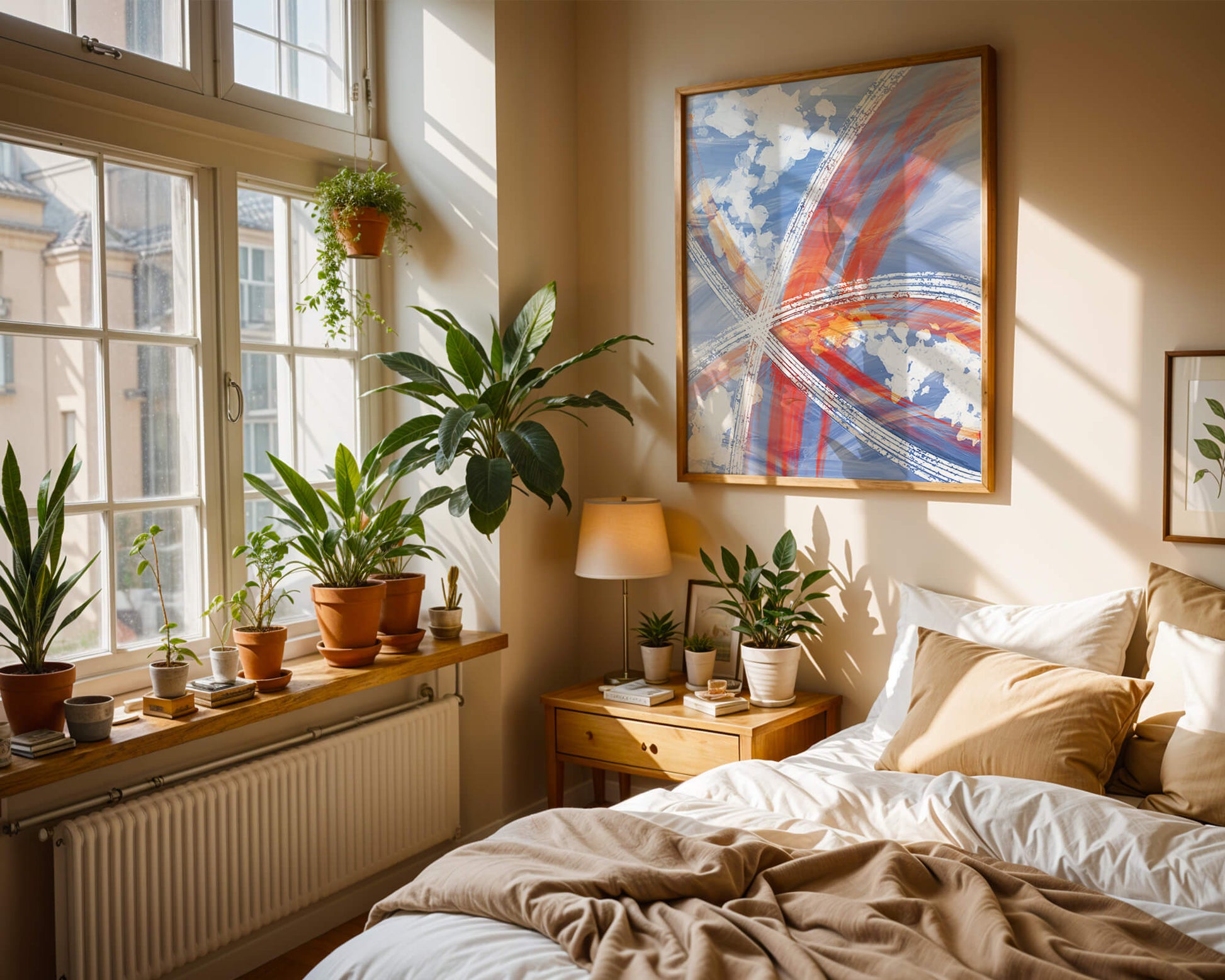 Abstract Expressionism with Dynamic Brushstrokes and Vivid Colors