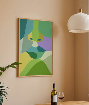 Formas geométricas abstractas y coloridas en diseño de arte moderno