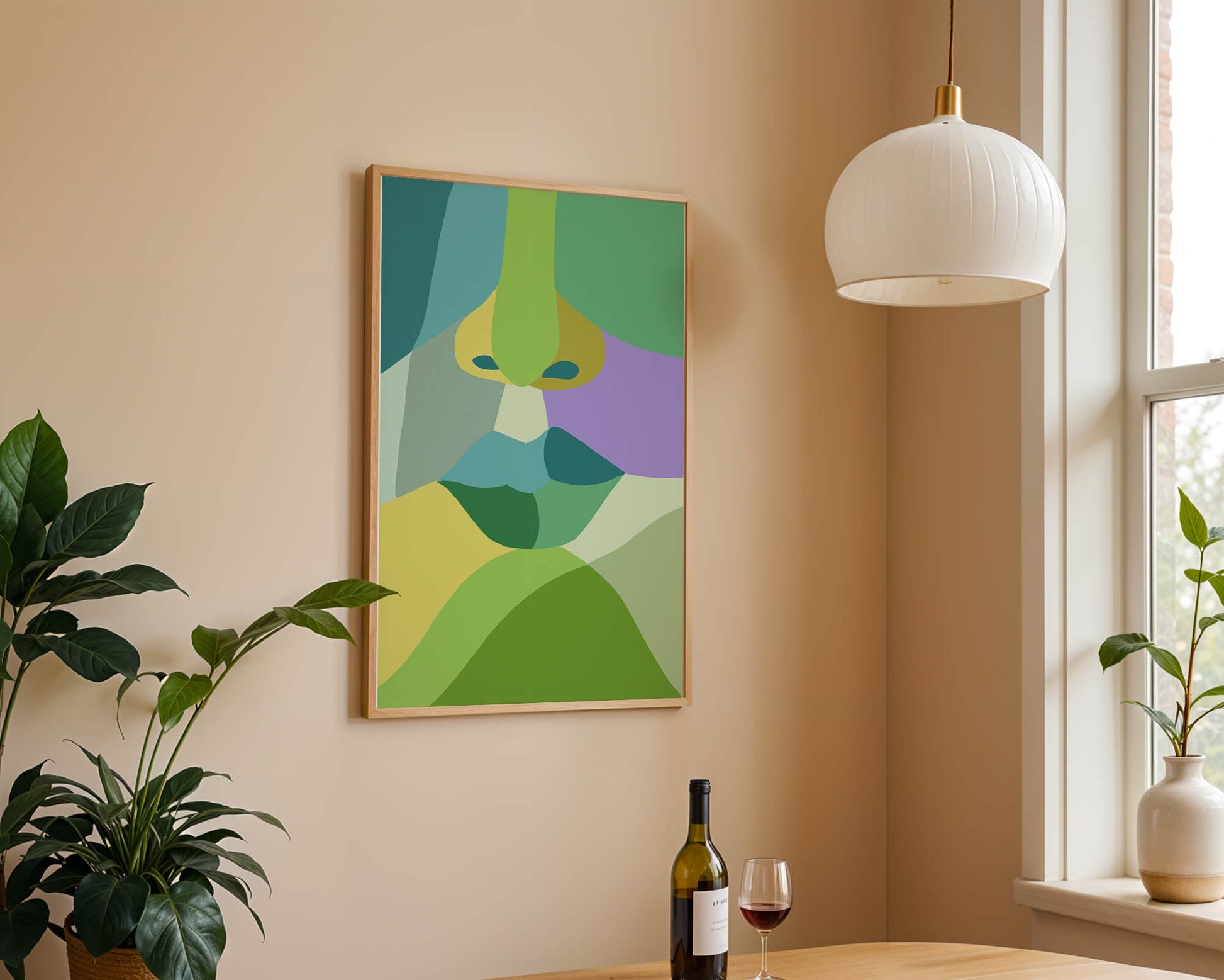 Formas geométricas abstractas y coloridas en diseño de arte moderno
