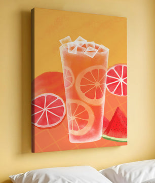 Cóctel refrescante de frutas de verano con cítricos y sandía