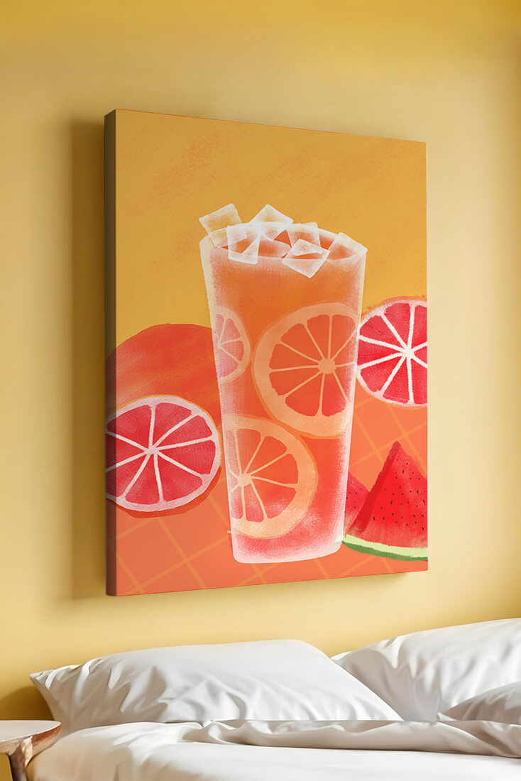 Refrescante cóctel de frutas de verano con cítricos y sandía.