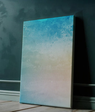 Fondo de acuarela pastel con degradado azul y beige