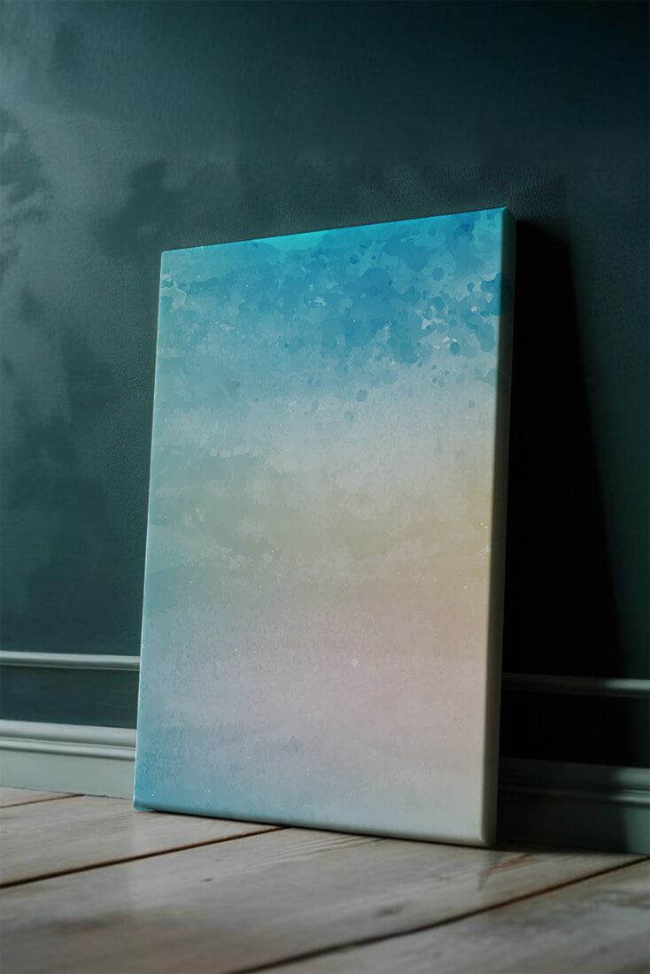 Pastel watercolor background with blue and beige gradient