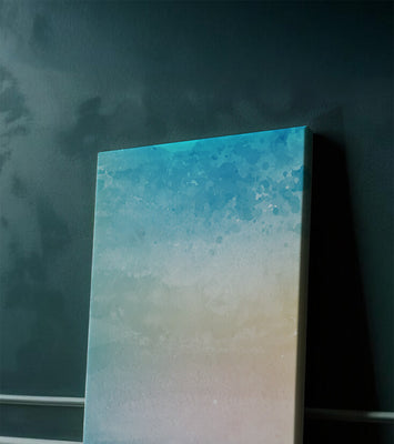 Pastel watercolor background with blue and beige gradient