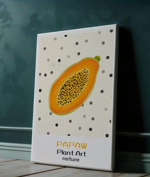 Abstract Papaya Art With Polka Dot Background - Mi tienda