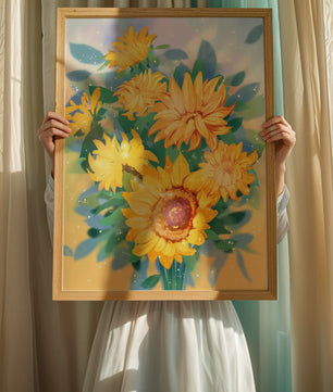 Sunflowers in Bright Sunlight