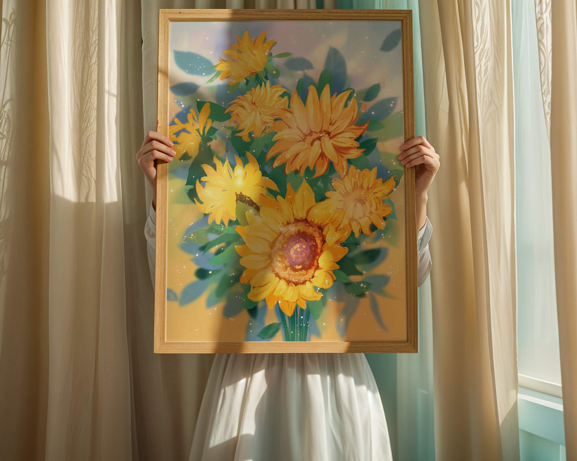 Sunflowers in Bright Sunlight