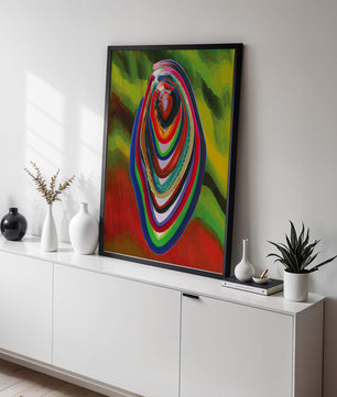 Abstract multicolored swirl with vibrant brush strokes