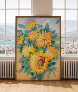 Sunflowers in Bright Sunlight