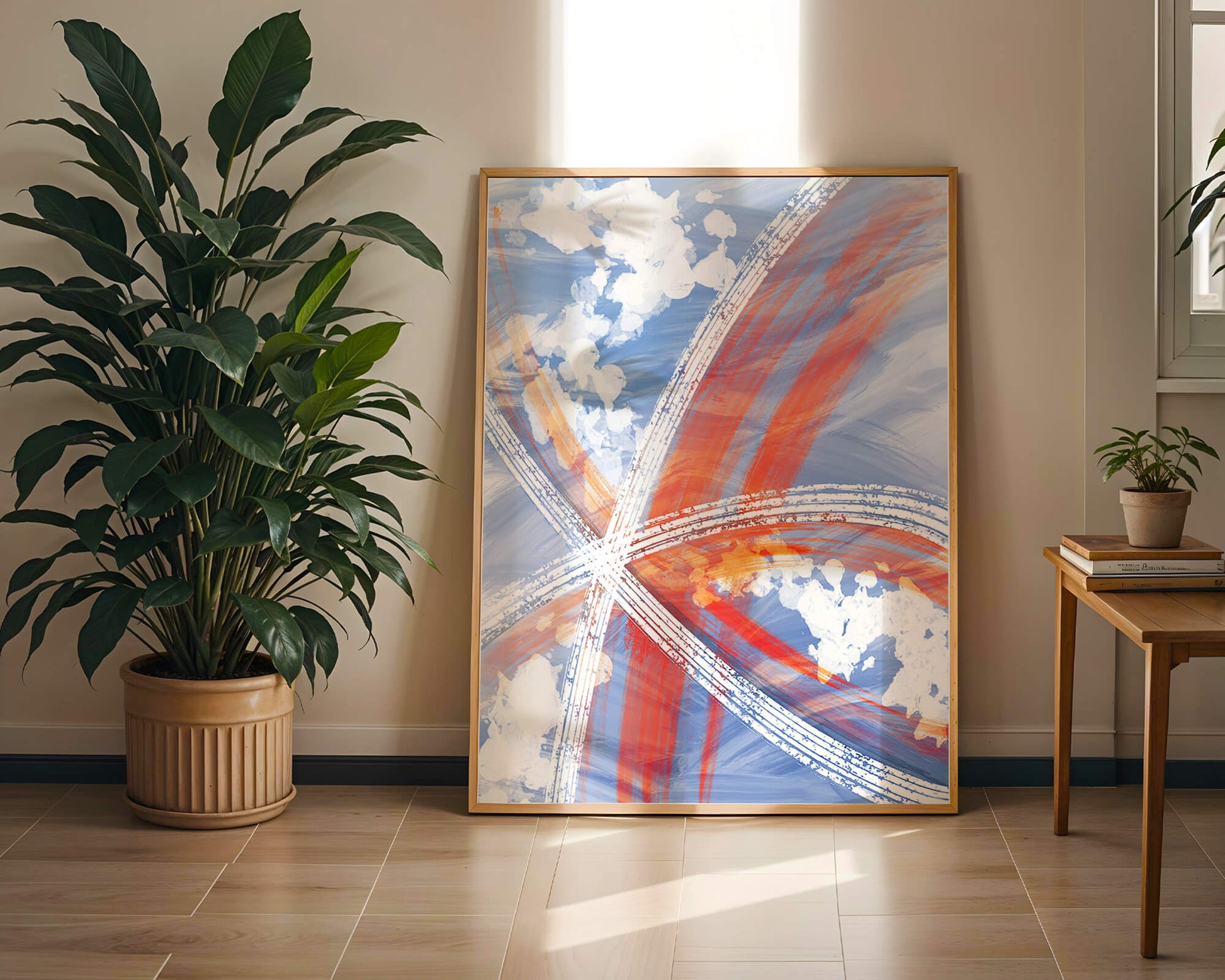 Abstract Expressionism with Dynamic Brushstrokes and Vivid Colors