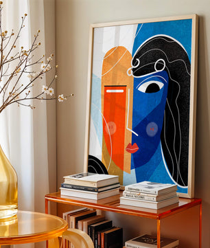 Abstract Expressionist Portrait with Bold Colors - Mi tienda
