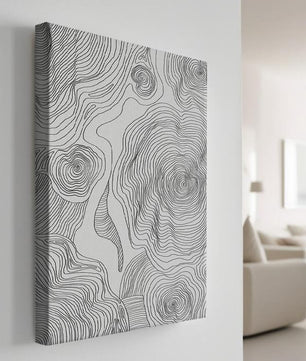 Art linéaire topographique abstrait avec des motifs tourbillonnants