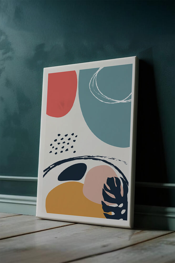 Abstract shapes and colors in modern art design
