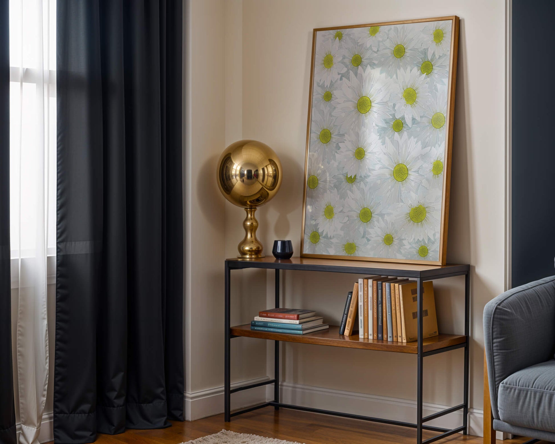 White Daisies Pattern with Yellow Centers