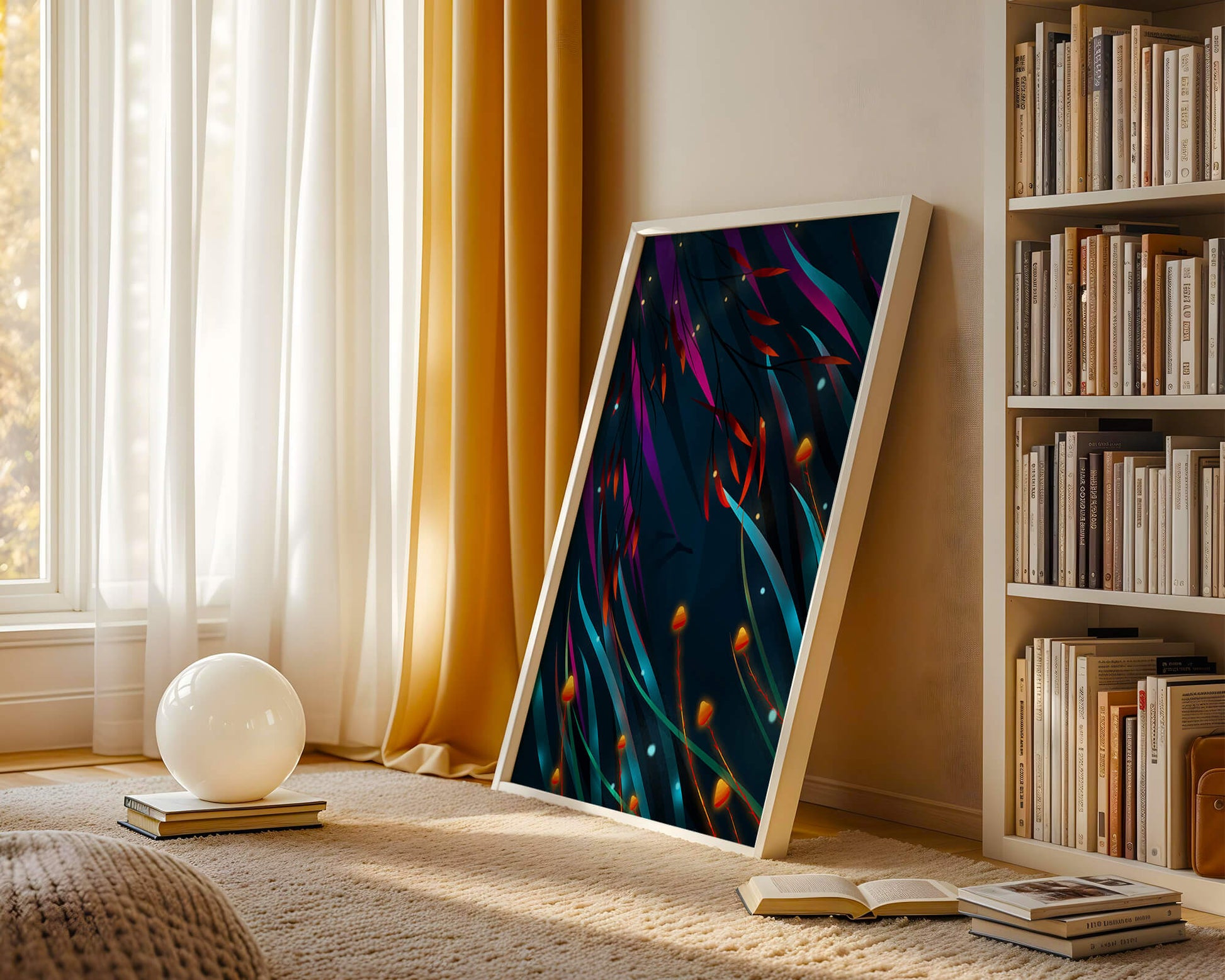 Abstract Underwater Fantasy with Glowing Elements and Vivid Colors