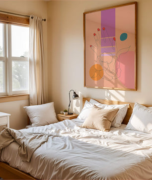 Abstract Line Art with Geometric Shapes and Hand Illustration
