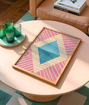 Composition géométrique abstraite avec des couleurs pastel