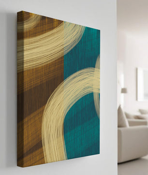 Abstract art with flowing brushstrokes and textured color contrast
