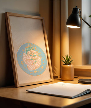Ilustración de rodajas de sushi fresco en un plato decorativo