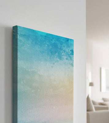 Pastel watercolor background with blue and beige gradient