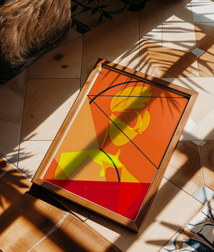 Abstract Portrait with Geometric Shapes and Bold Colors - Mi tienda