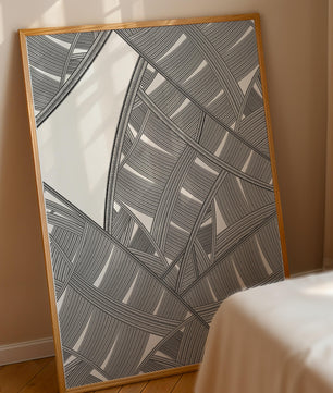 Detailed Abstract Geometric Pattern with Interwoven Stripes - Mi tienda