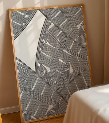 Detailed Abstract Geometric Pattern with Interwoven Stripes