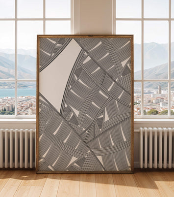 Detailed Abstract Geometric Pattern with Interwoven Stripes