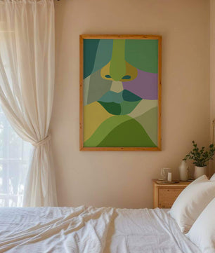 Formas geométricas abstractas y coloridas en diseño de arte moderno