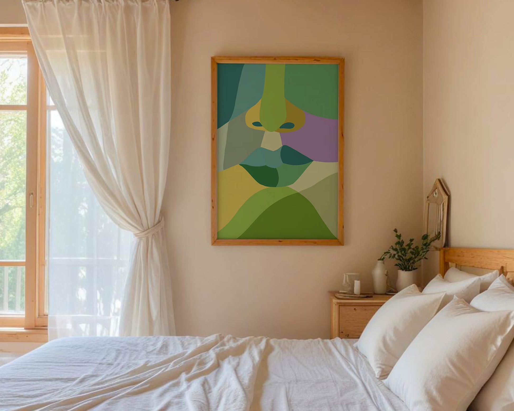 Formas geométricas abstractas y coloridas en diseño de arte moderno