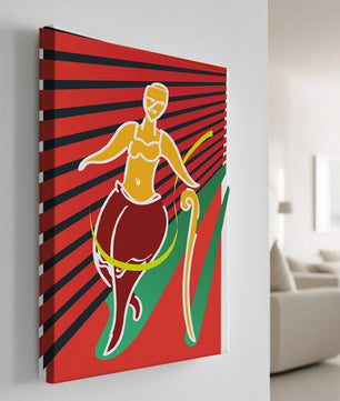 Modern abstract art with dynamic lines and vivid colors - Mi tienda