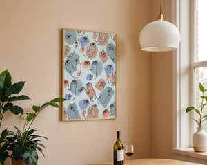 Abstract Face Line Art with Pastel Colors - Mi tienda