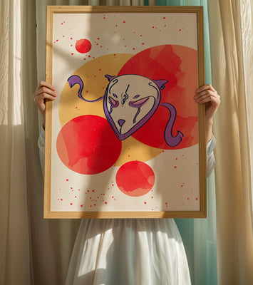 Abstract Mask with Artistic Colorful Background