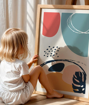 Abstract shapes and colors in modern art design