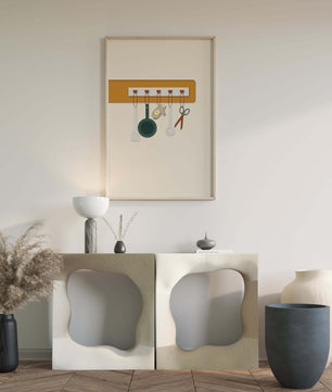 Kitchen Utensils Hanging on a Wall with Heart Hooks - Mi tienda