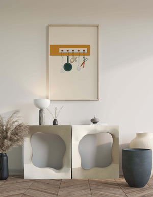 Kitchen Utensils Hanging on a Wall with Heart Hooks - Mi tienda